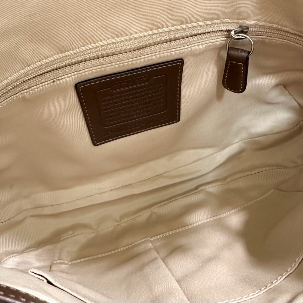 Coach Soho Flap Pebbled Leather Shoulder Bag Sand Beige Large LIKE NEW - Picture 13 of 14